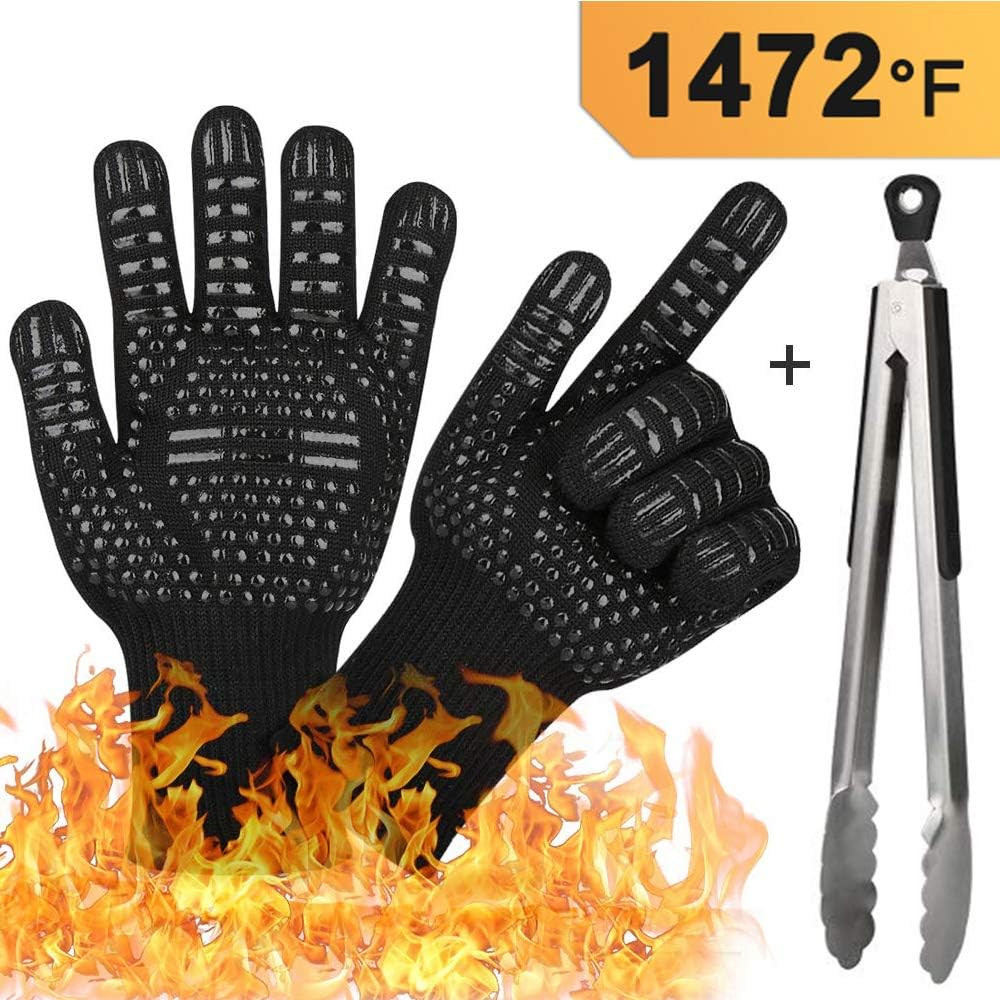 BBQ Grilling Big Green Egg Gloves, Fireplace Accessories Heat Resistant Oven Gloves and Kitchen T... | Amazon (US)