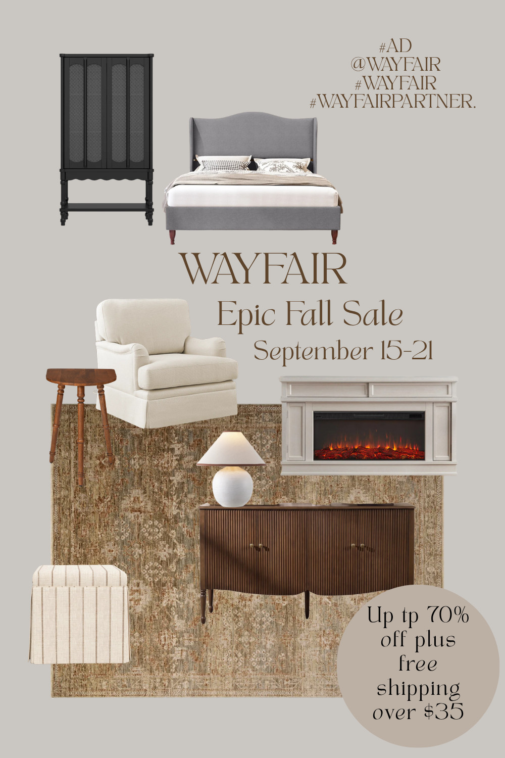 #AD Wayfair’s Epic Fall Sale is here 🍂🤎 and if you’ve been waiting for the perfect pieces to make your home feel warmer and cozier for fall, this is your sign!

I rounded up some of my favorite Wayfair finds—from cozy seating and beautiful rugs to statement furniture and those little pieces that make a room feel finished.

✨ Up to 70% off
✨ Free & easy delivery on orders over $35
✨ September 15–21

So many good finds at prices that make a fall refresh a little easier. 🤎

Shop all the pieces here! 🛍️

@wayfair #Wayfair #WayfairPartner