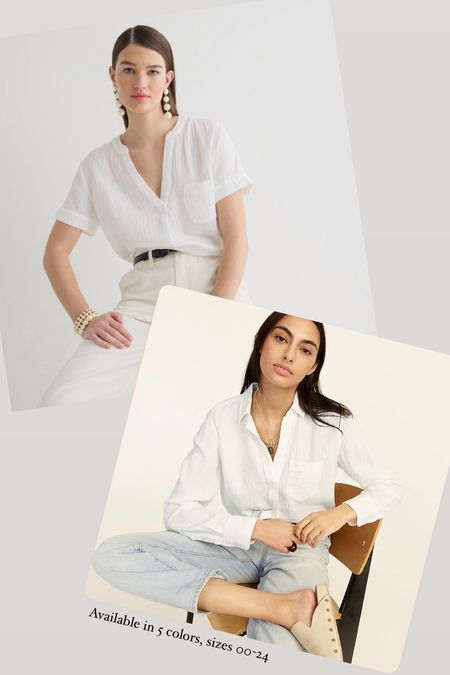 My favorite casual short sleeve and long sleeve shirt is now 40% off! This gauze fabric is cozy, breathable and travels well! It can easily be dressed up for business casual too. 10/10 recommend!

#LTKunder100 #LTKworkwear #LTKSale