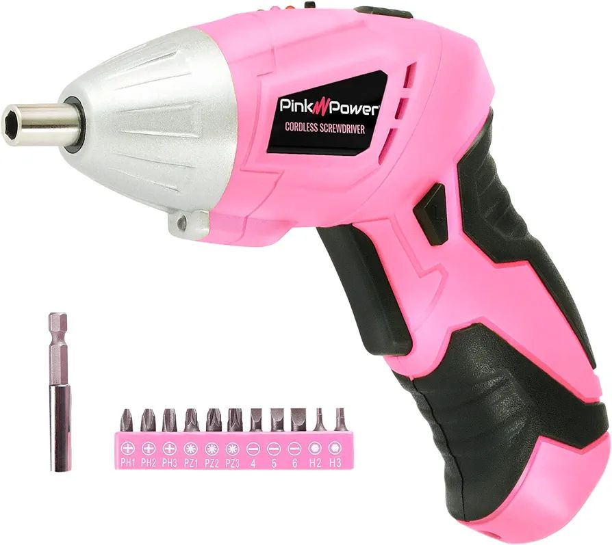 Amazon.com: Pink Power 3.6V Cordless Electric Screwdriver Rechargeable Electronic Mini Automatic Gyr | Amazon (US)