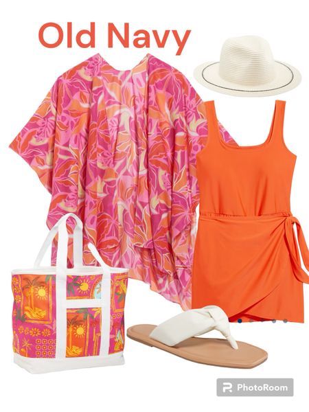 Old Navy swimsuit, cover up and tote bag. Sizes XS to 4X  

#oldnavy
#swimsuit
#beach

#LTKSeasonal #LTKitbag #LTKswim