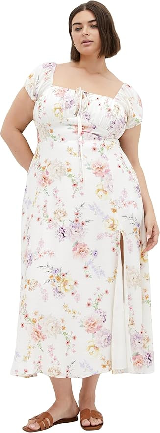 City Chic Plus Size Dress - Abbigail Floral Print Maxi | Amazon (US)