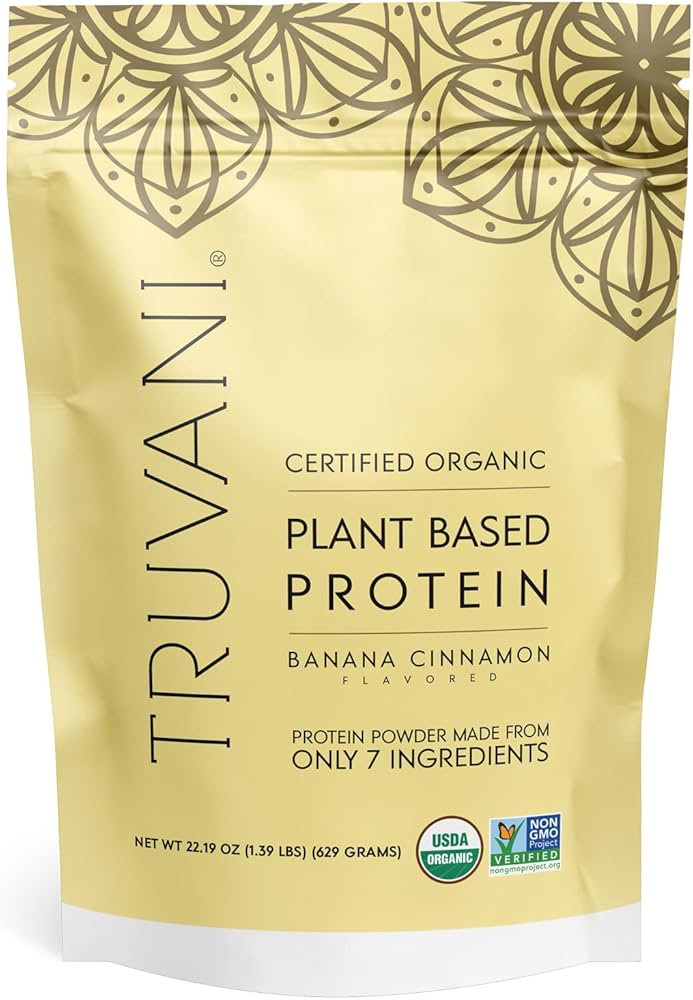 Truvani Vegan Pea Protein Powder | Banana Cinnamon | 20g Organic Plant Based Protein | 20 Serving... | Amazon (US)