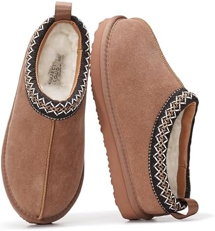 Project Cloud Genuine Leather Womens Slippers with Genuine Australian Shearling Fur Lining Slippe... | Amazon (US)