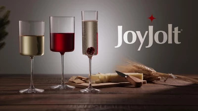 JoyJolt Claire Cyrstal Cylinder Champagne Glasses - Set of 4 Champagne Flutes - 5.7 oz | Target