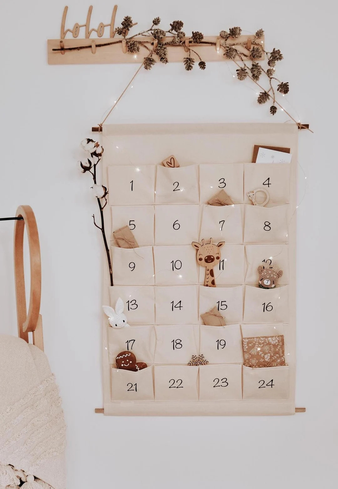 Personalized Advent Calendar for Kids With Name | Large Christmas Calendar With 24 Pockets for DI... | Etsy (US)