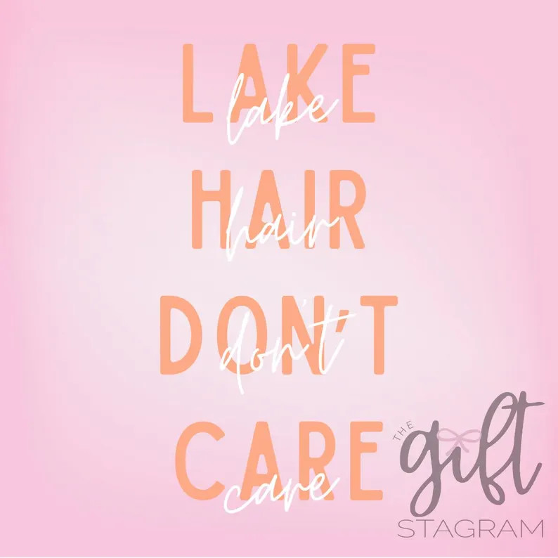 Lake Hair Don't Care Gift Tag | DIGITAL DOWNLOAD | Party Favor Gift Tag | Party Favor Printable |... | Etsy (US)