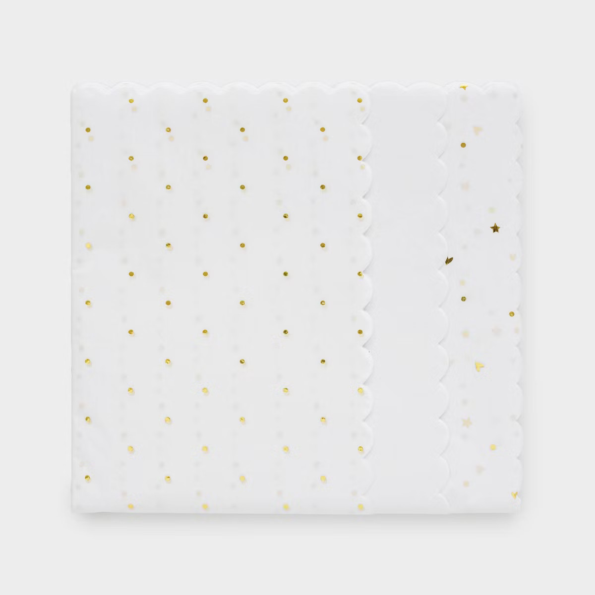 25ct Scalloped Edge Foil Polka Dots Tissue Paper White/Gold - Sugar Paper™ + Target | Target