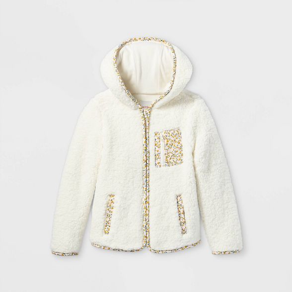 Girls' Sherpa Hooded Zip-Up Jacket - Cat & Jack™ | Target