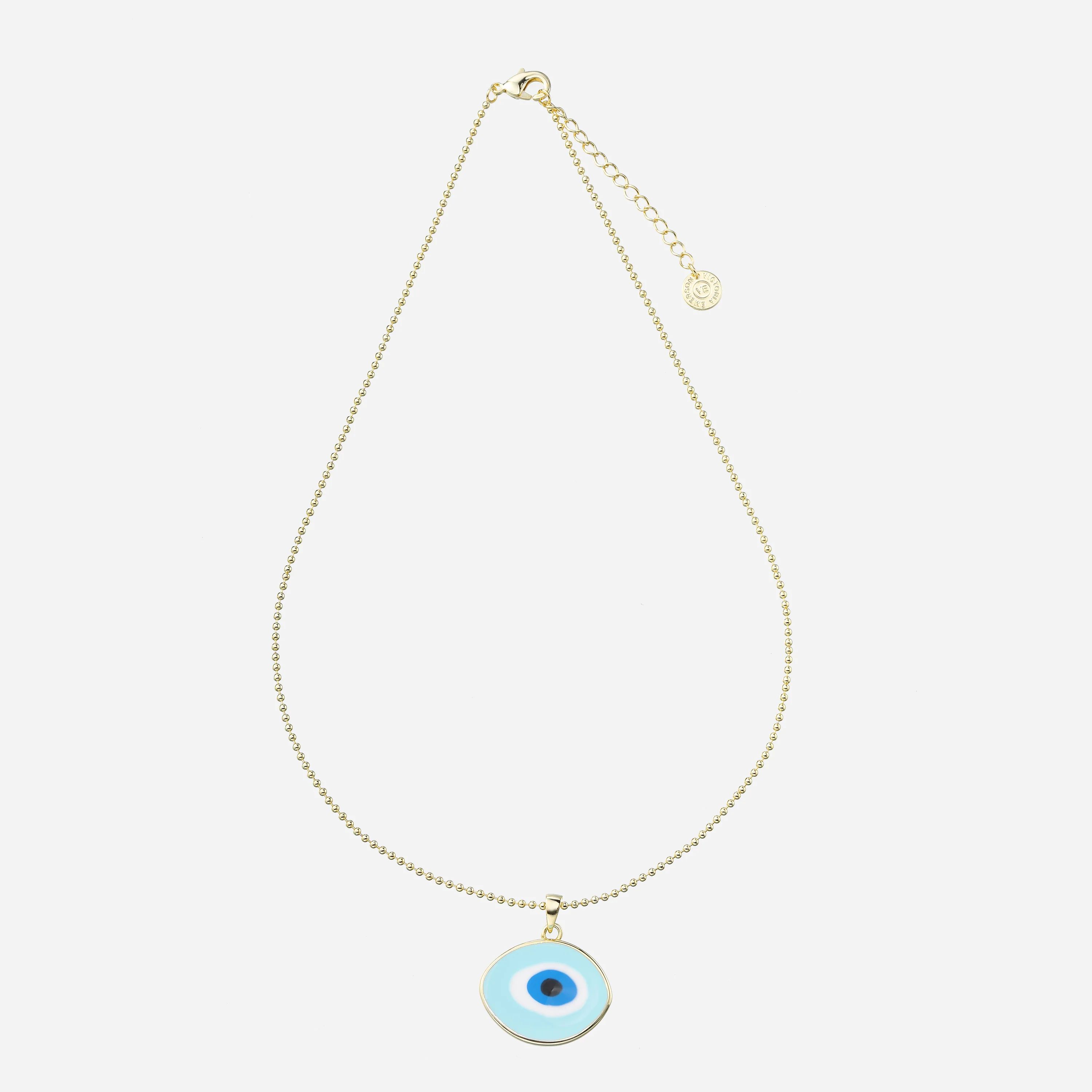 BWC Blue Evil Eye Necklace | Victoria Emerson