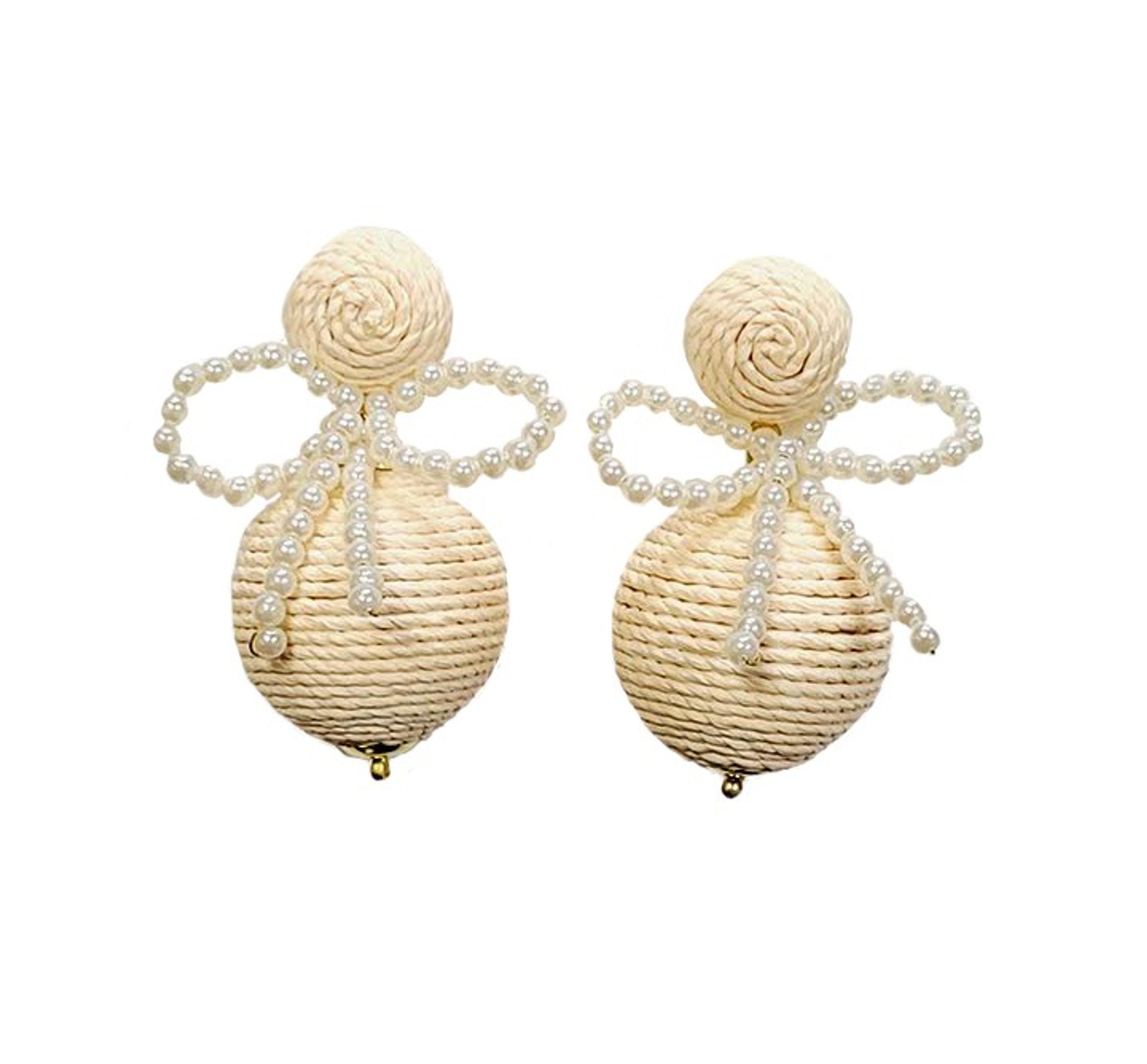 Sullivan - Fabric & Pearl Earrings - Sarah Weisbrod Collection | Lisi Lerch Inc