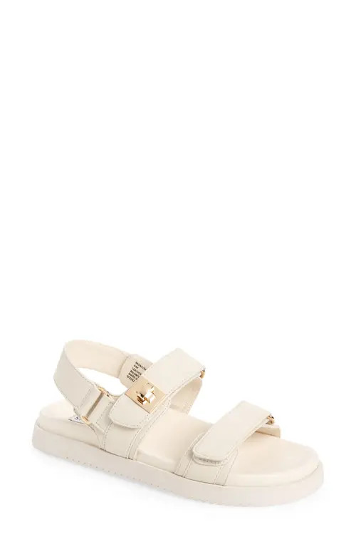 Steve Madden Mona Sandal in Bone Leather at Nordstrom, Size 8.5 | Nordstrom