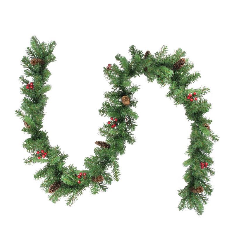 Northlight 9' x 10" Noble Fir with Berries Artificial Christmas Garland - Unlit | Target