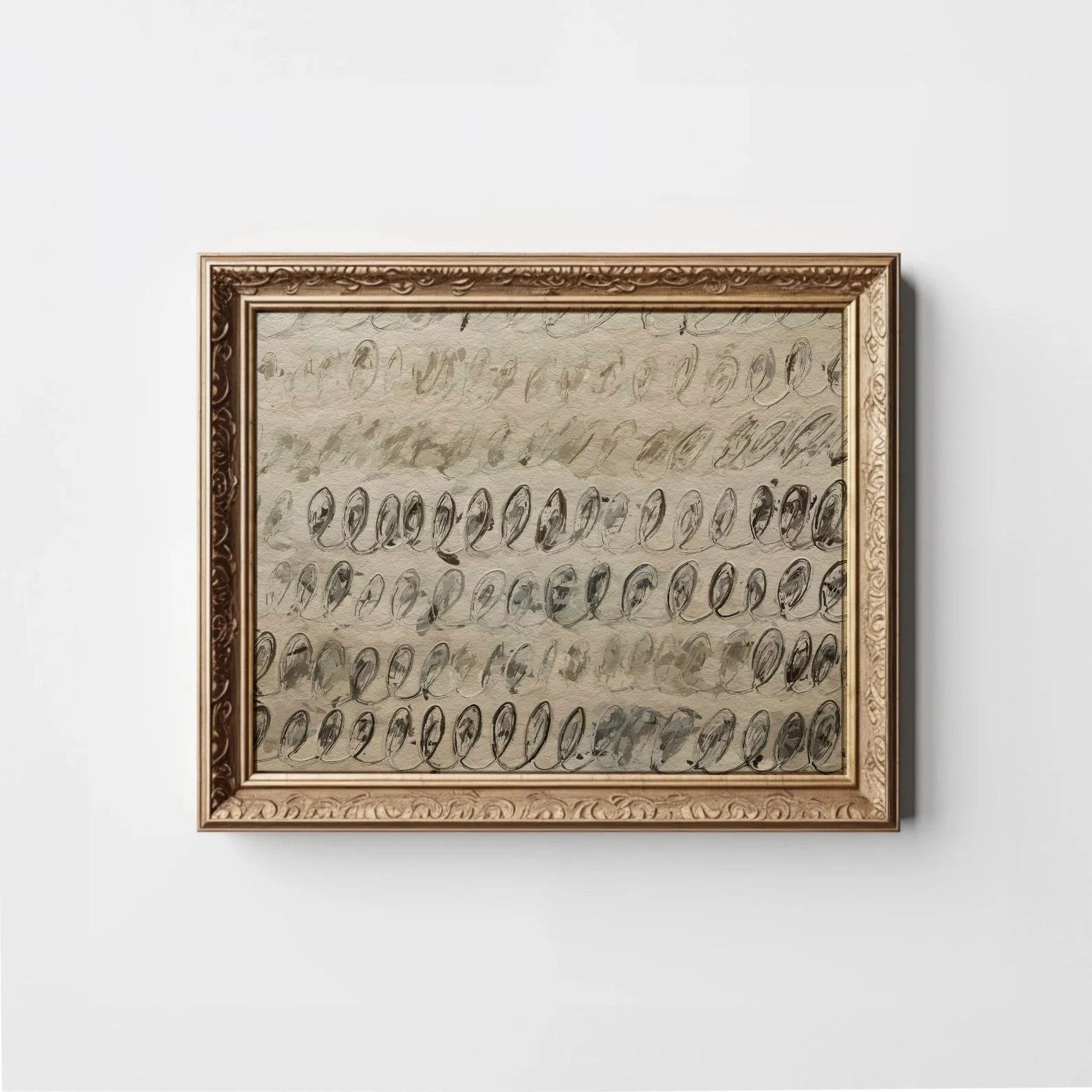 Beige Swirl Abstract Print, Neutral Scribbles Painting, Modern Organic Decor Printable, Contempor... | Etsy (US)