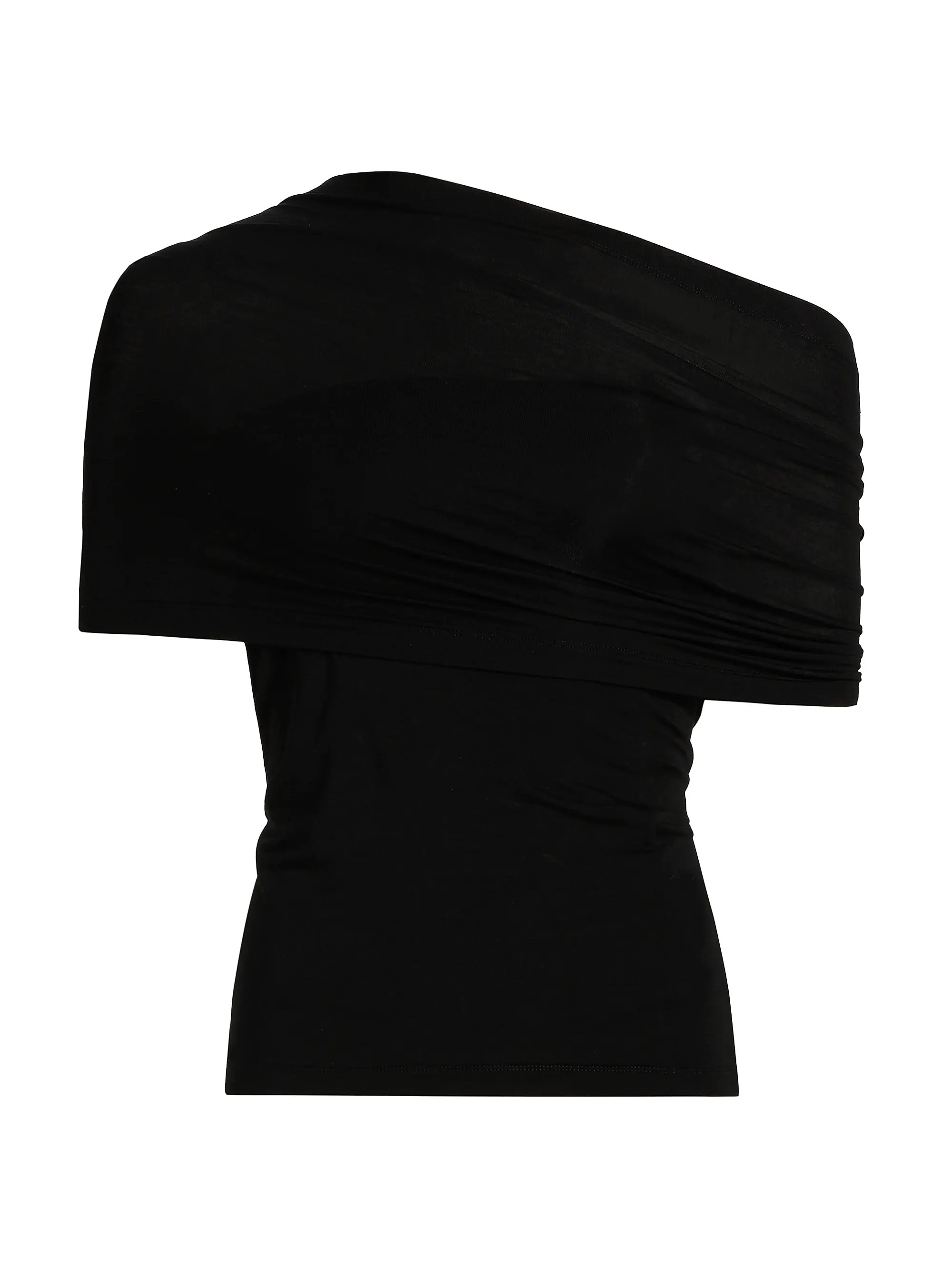 Helmut Lang Sash Draped One-Shoulder Jersey Top | Saks Fifth Avenue | Saks Fifth Avenue