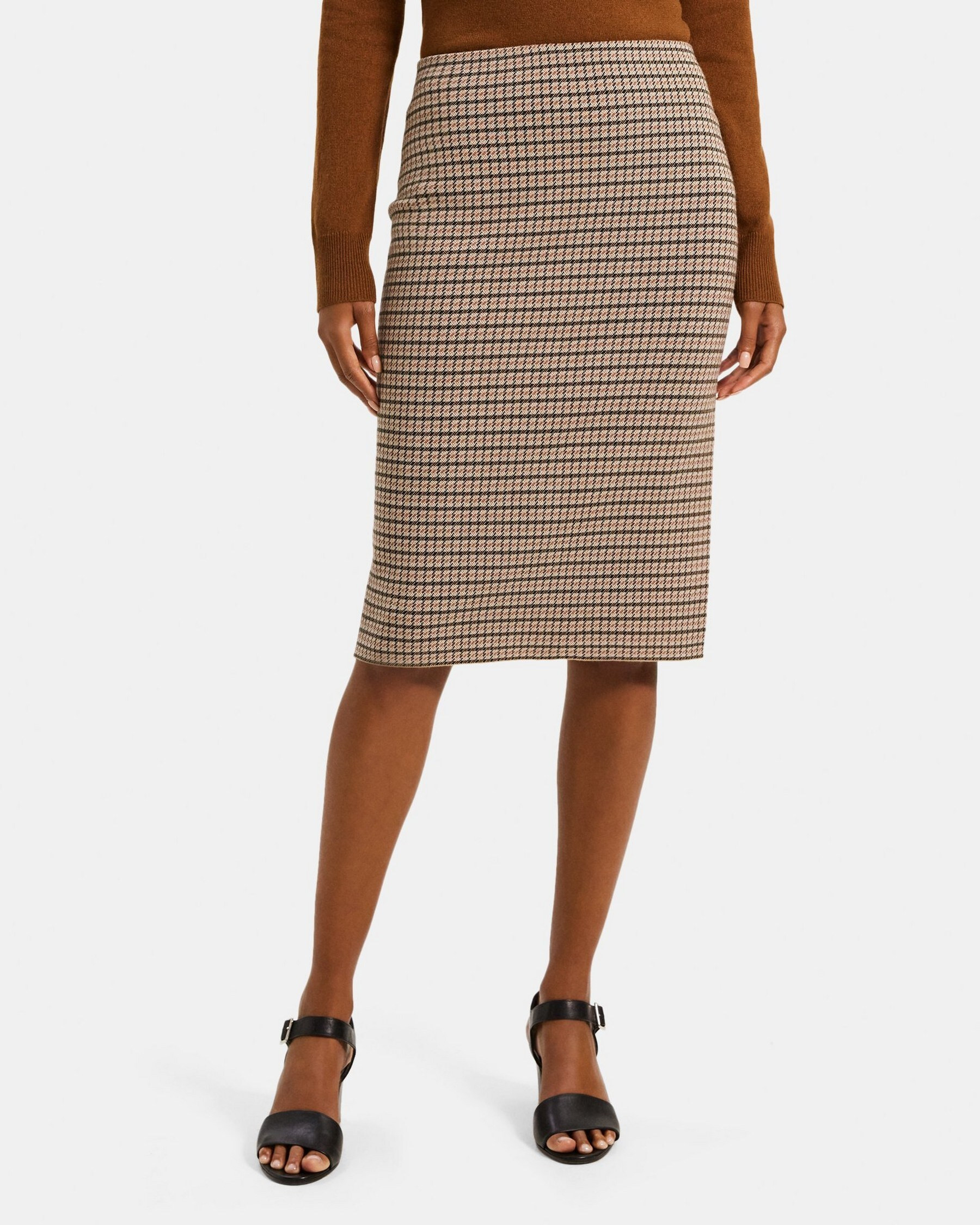 Sweater Skirt in Stretch Viscose Knit | Theory Outlet