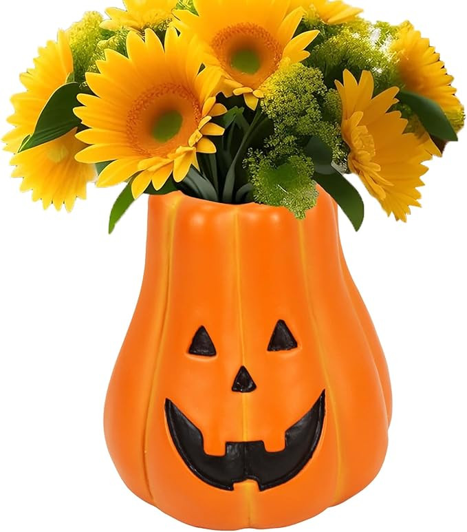 Pumpkin Vase Halloween Decor Fall Vase Decorations Table Centerpiece Halloween Vase Decorative Ho... | Amazon (US)