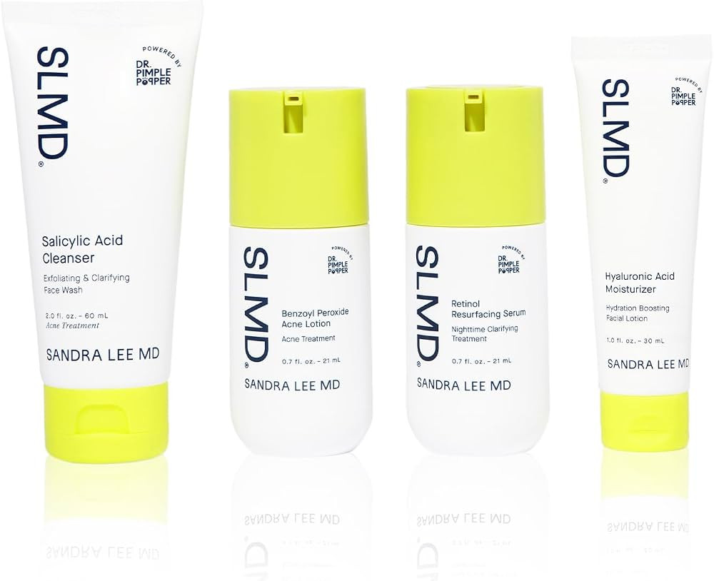 SLMD Skincare by Dr. Pimple Popper - 30-Day Acne System - 4-pc Kit - 3 Steps, 2x per Day Full Rou... | Amazon (US)