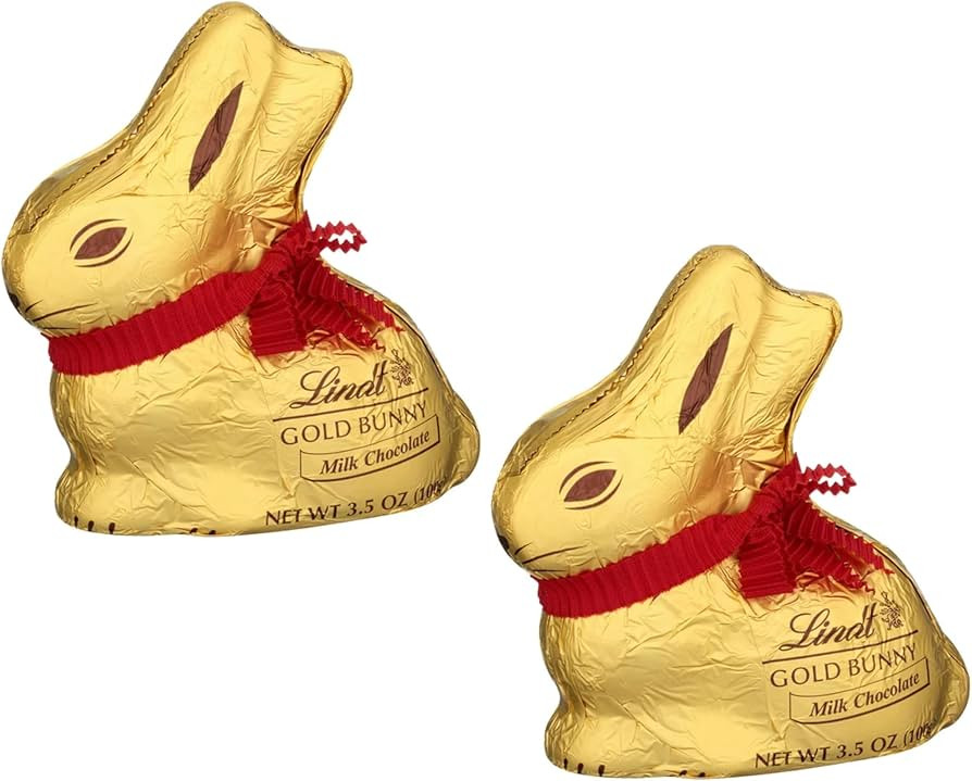 Lindddt Milk Chocolate Bunny - Pack of 2 - Smiling Sweets - Delicious Treat the Goes Great in Eas... | Amazon (US)