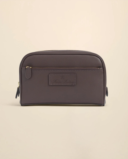 Brooks Brothers Men's Leather Dopp Kit | Brown | Brooks Brothers