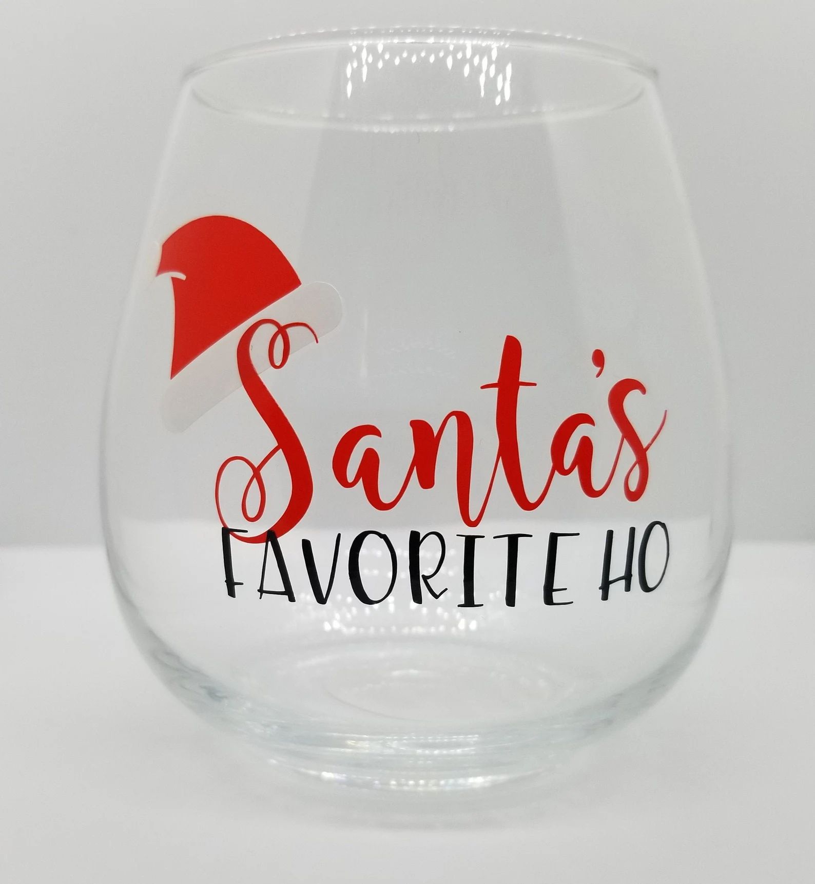 Large stemless wine glass Christmas wine glass | Etsy | Etsy (US)