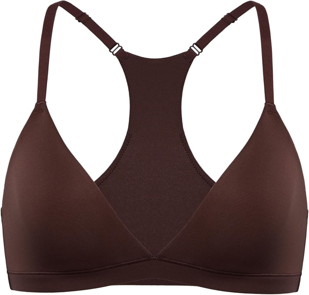 INLYRIC Women's Inbarely Soft Triangle Racerback Bralette - No Padding Unlined No Underwire Comfo... | Amazon (US)