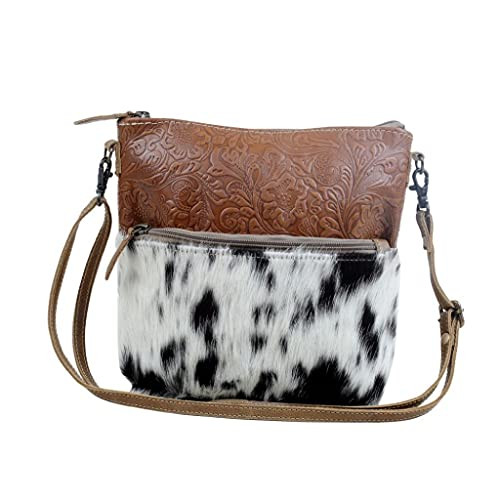 Myra Bag Engraved Crossbody Bag Upcycled Cowhide & Leather S-2877 | Amazon (US)
