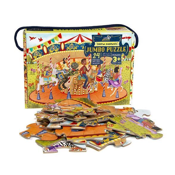 Little Likes Kids Joyful Carousel Kids' Jumbo Puzzle - 24pc | Target