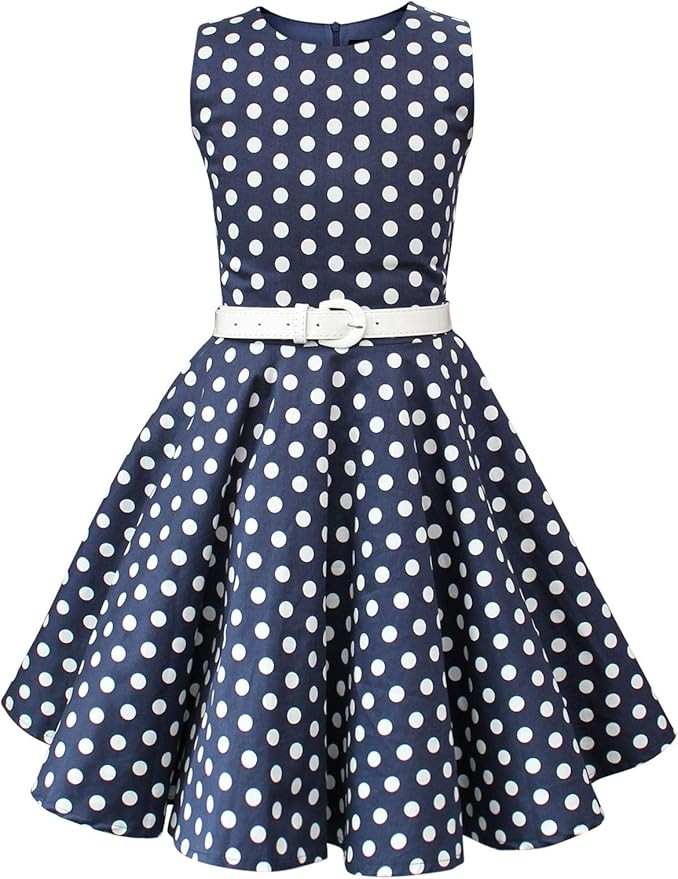 BlackButterfly Kids 'Audrey' Vintage Polka Dot 50's Girls Dress | Amazon (US)