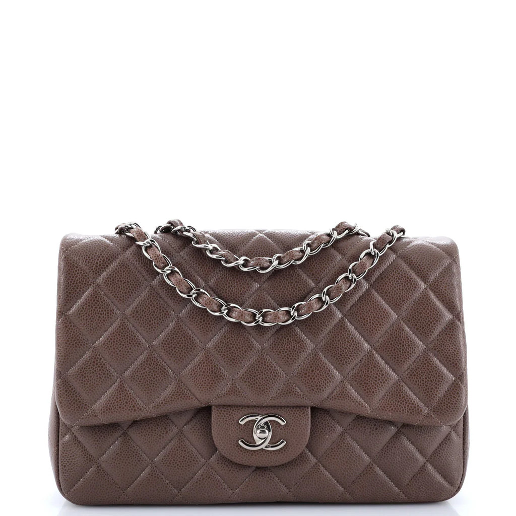 Classic Single Flap Bag Quilted Caviar Jumbo | Rebag