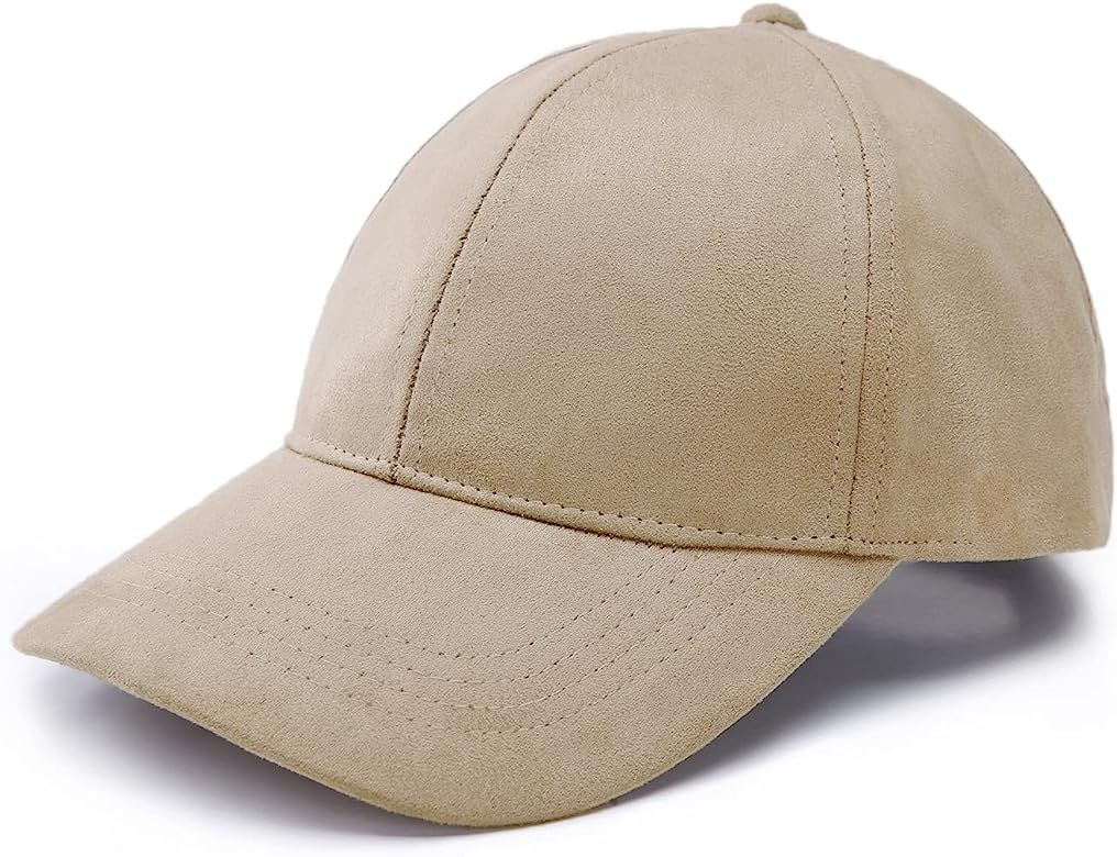 JOOWEN Unisex Faux Suede Baseball Cap Adjustable Plain Dad Hat for Women Men | Amazon (US)
