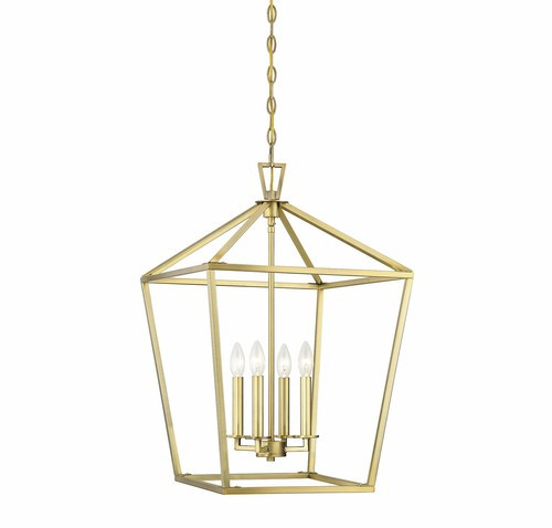 Savoy House 1-321-4-322 Townsend 4-Light Foyer Pendant in a Warm Brass Finish (1 822920278174 | e... | eBay US