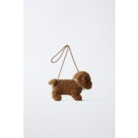 Zara - Fleece Puppy Bag - Brown - One Size Only - Kids | Zara US