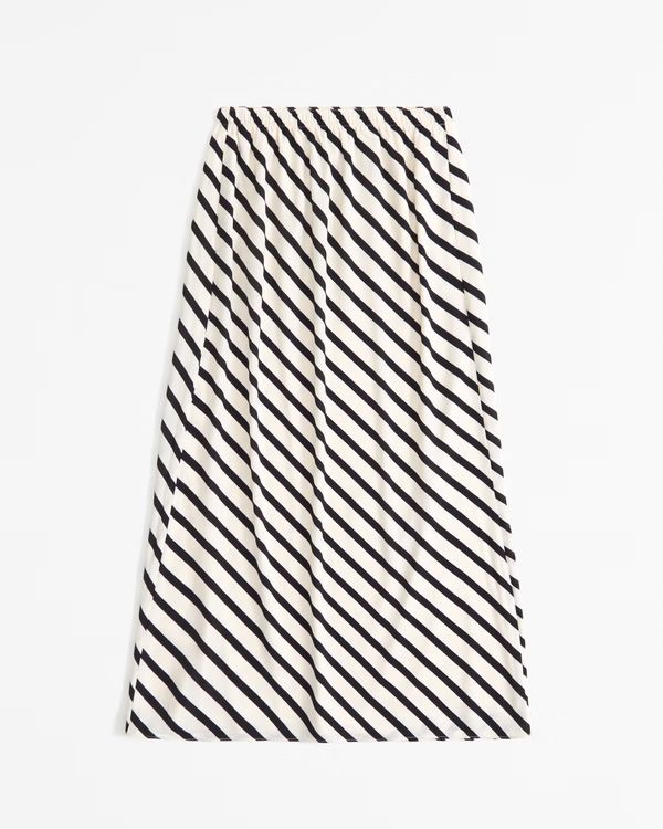 Faux Silk Maxi Skirt | Abercrombie & Fitch (US)