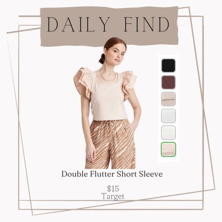 Fun ruffle sleeve shoulder tee from Target for $15 and comes in a handful of neutral colors and all sizes! 

#LTKunder50 #LTKFestival #LTKcurves