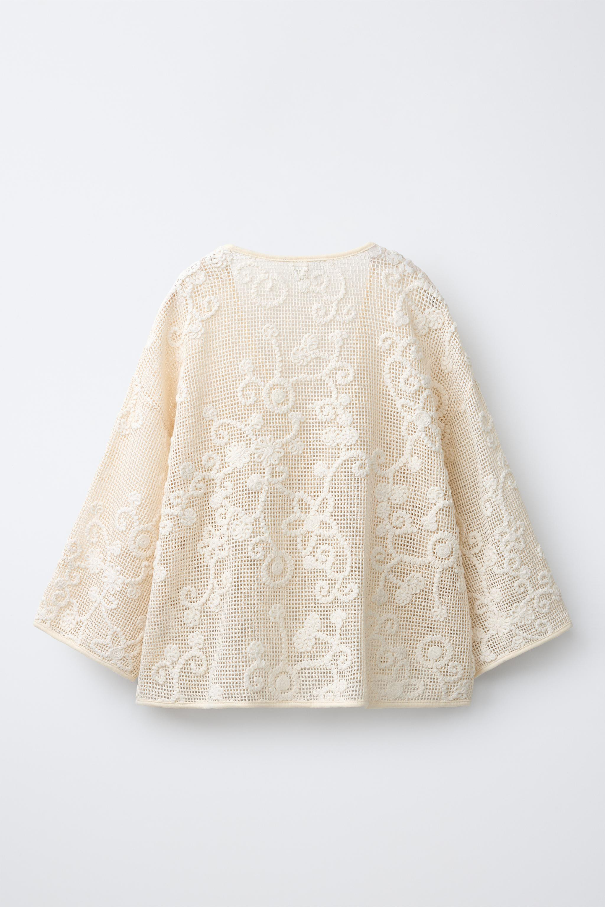 KIMONO À FLEURS BRODÉES | Zara FR