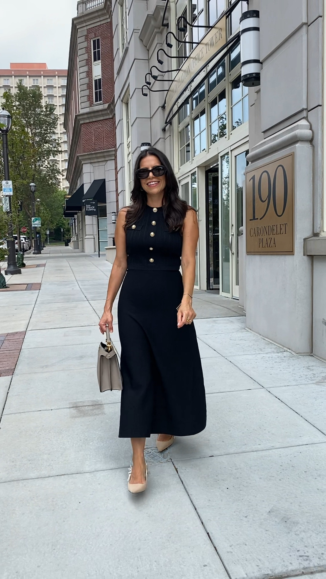 Wearing the midaxi ribbed knit dress by Karen Millen. Love all the details and high quality of their pieces. Wearing small petite in dress. 