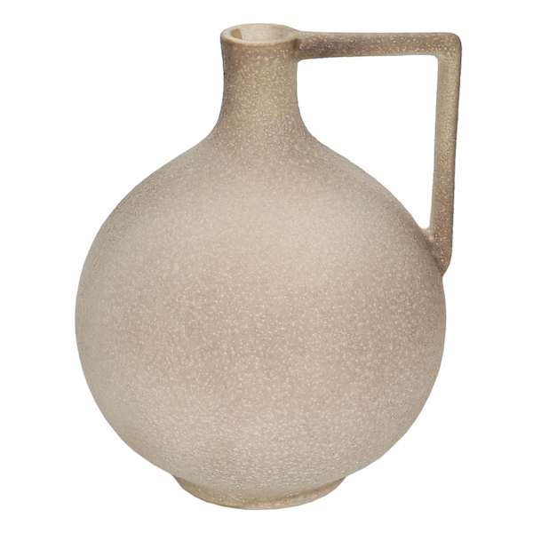 Natural Ceramic Vase, 10", Neutral, sold by At Home | At Home