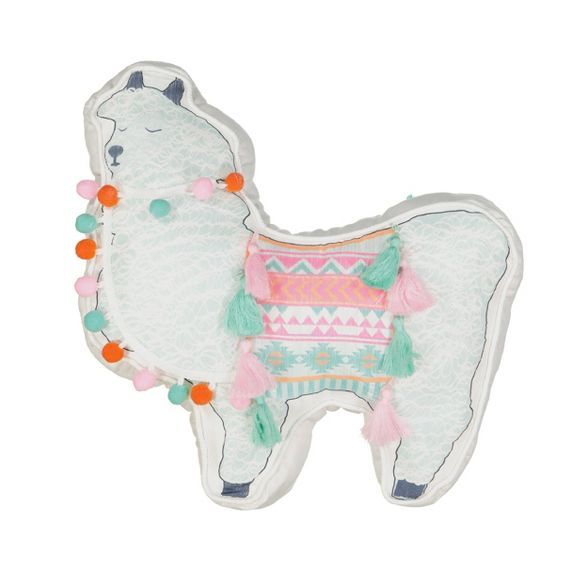 16"x16" La La Llama Throw Pillow - Waverly Kids | Target