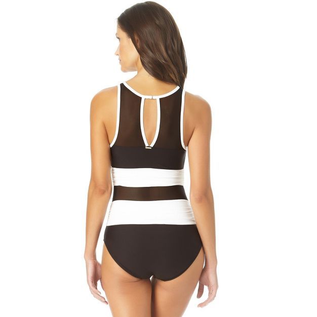 Anne Cole - Women's High Neck Mesh One Piece Swimsuit | Target