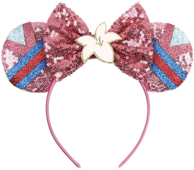 CLGIFT Rose Gold, Iridescent, Silver, Blue, Rainbow Sparkle, and Classic Red Sequin Mouse Ears (M... | Amazon (US)