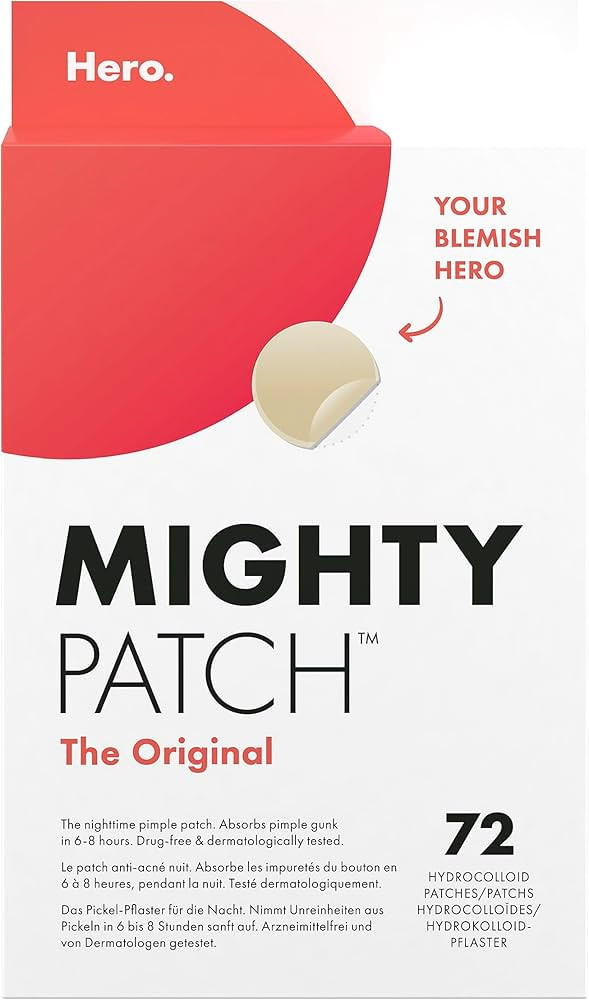 Mighty Patch Original Spot Patches by Hero Cosmetics, Day & Night Time Acne Treatment, Clear Spot... | Amazon (UK)