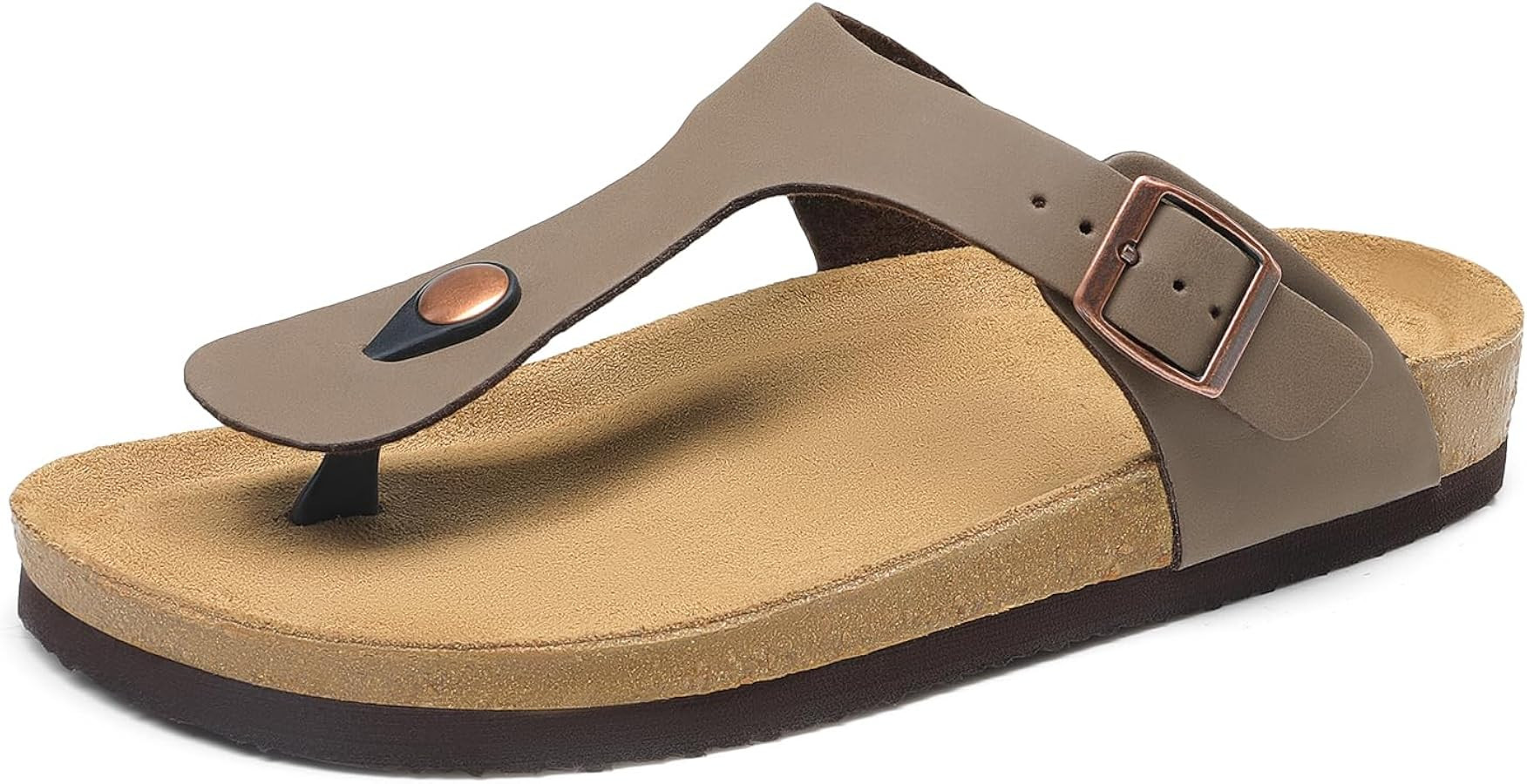 DREAM PAIRS Arch Support Thong Sandals for Women Casual Leather Flip Flops Dressy Slides with Sof... | Amazon (US)