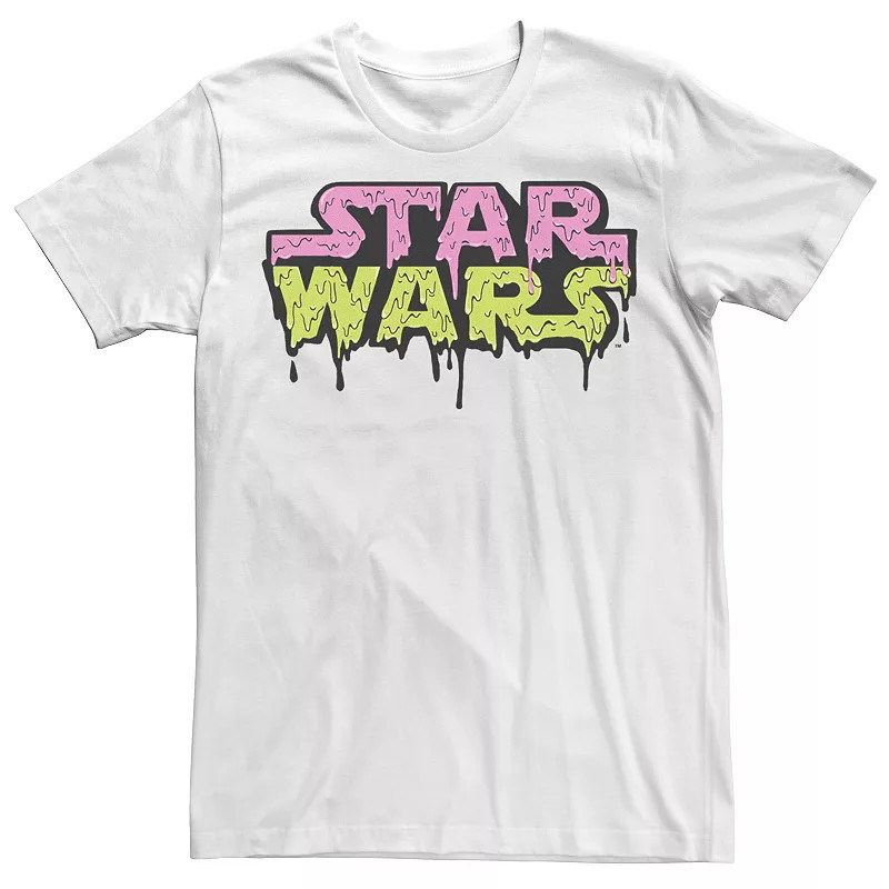Men's Star Wars Drippy Logo Graphic Tee, Size: XXL, White | Kohl's