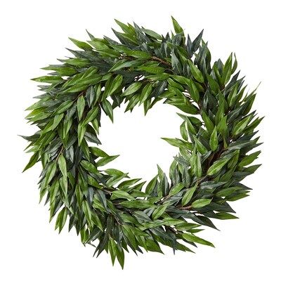 Nature Spring 22-in (Not Powered) Leaves Wreath | Lowe's