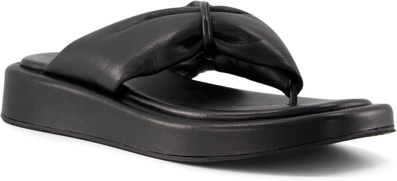 Dune Ladies Women's LANDMARK Leather Toe-Post Sandals Flat Heel | Amazon (UK)