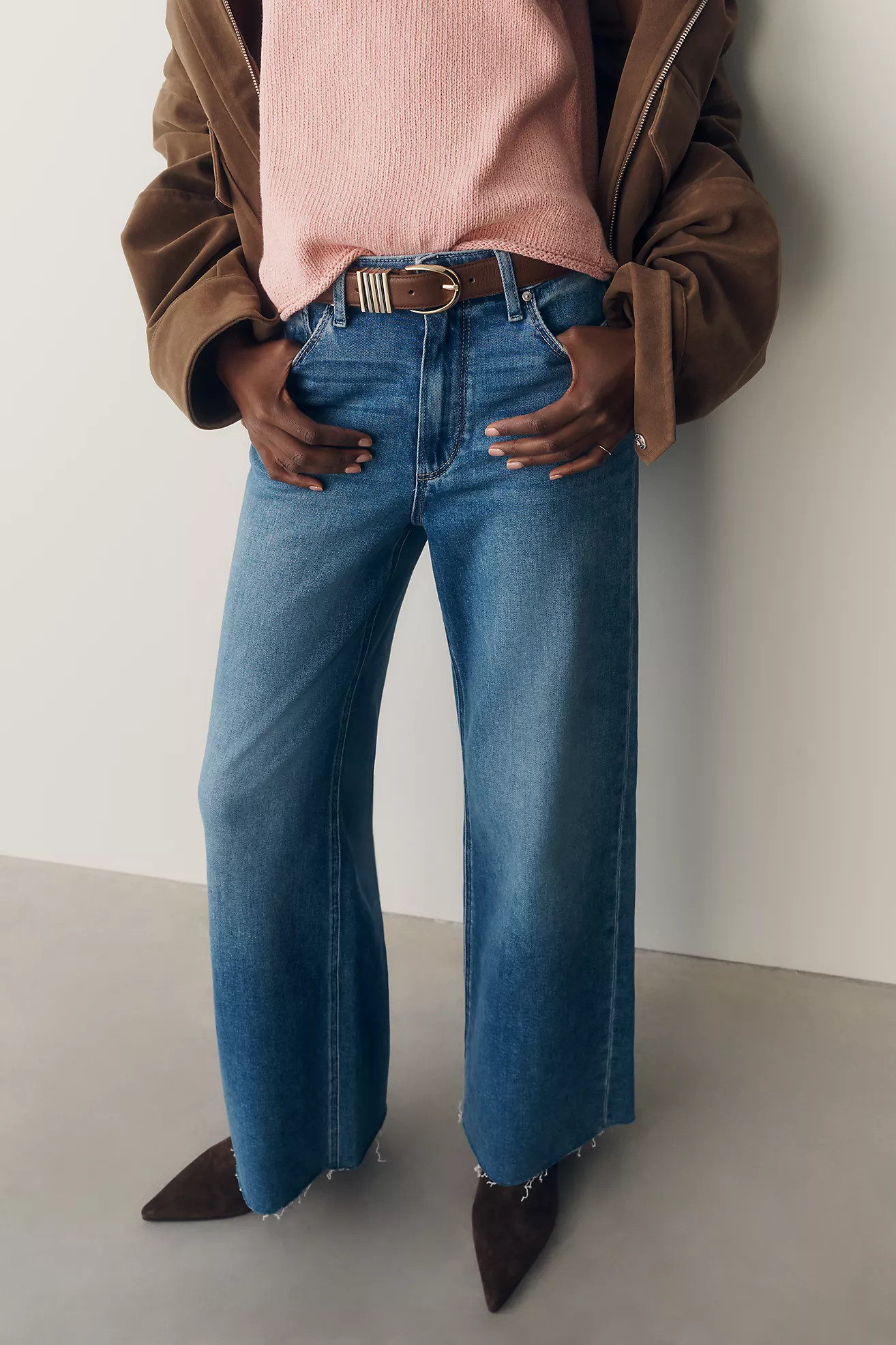 PAIGE Anessa 31" High-Rise Wide-Leg Jeans | Anthropologie (US)