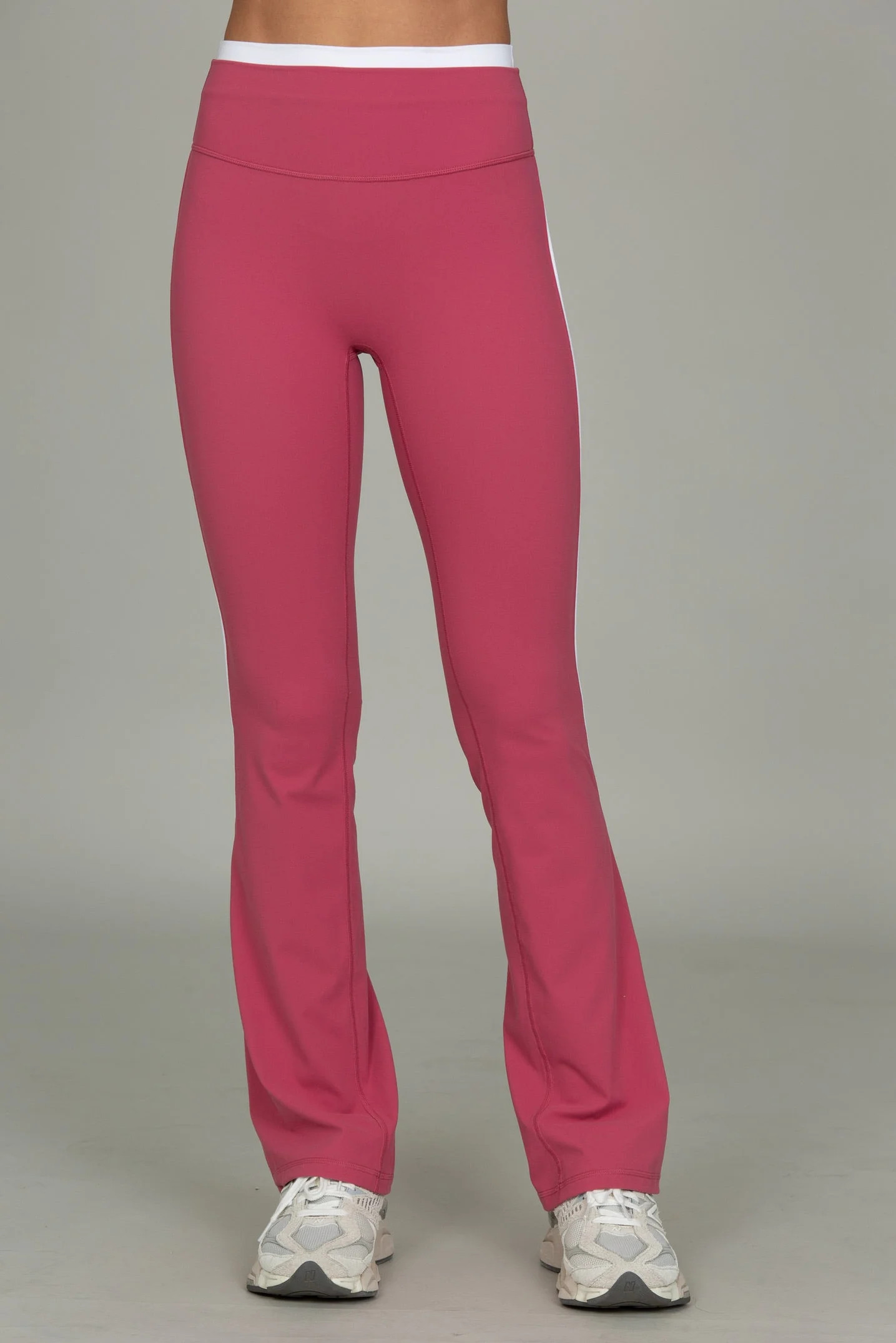 Raspberry Double Waist StrydeForm Flare Pant | Gold Hinge
