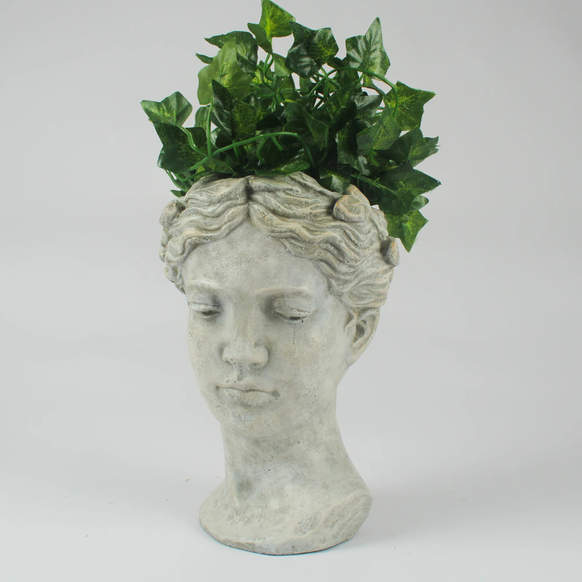 Jenna Cherub Head Cement Statue Planter | Wayfair UK