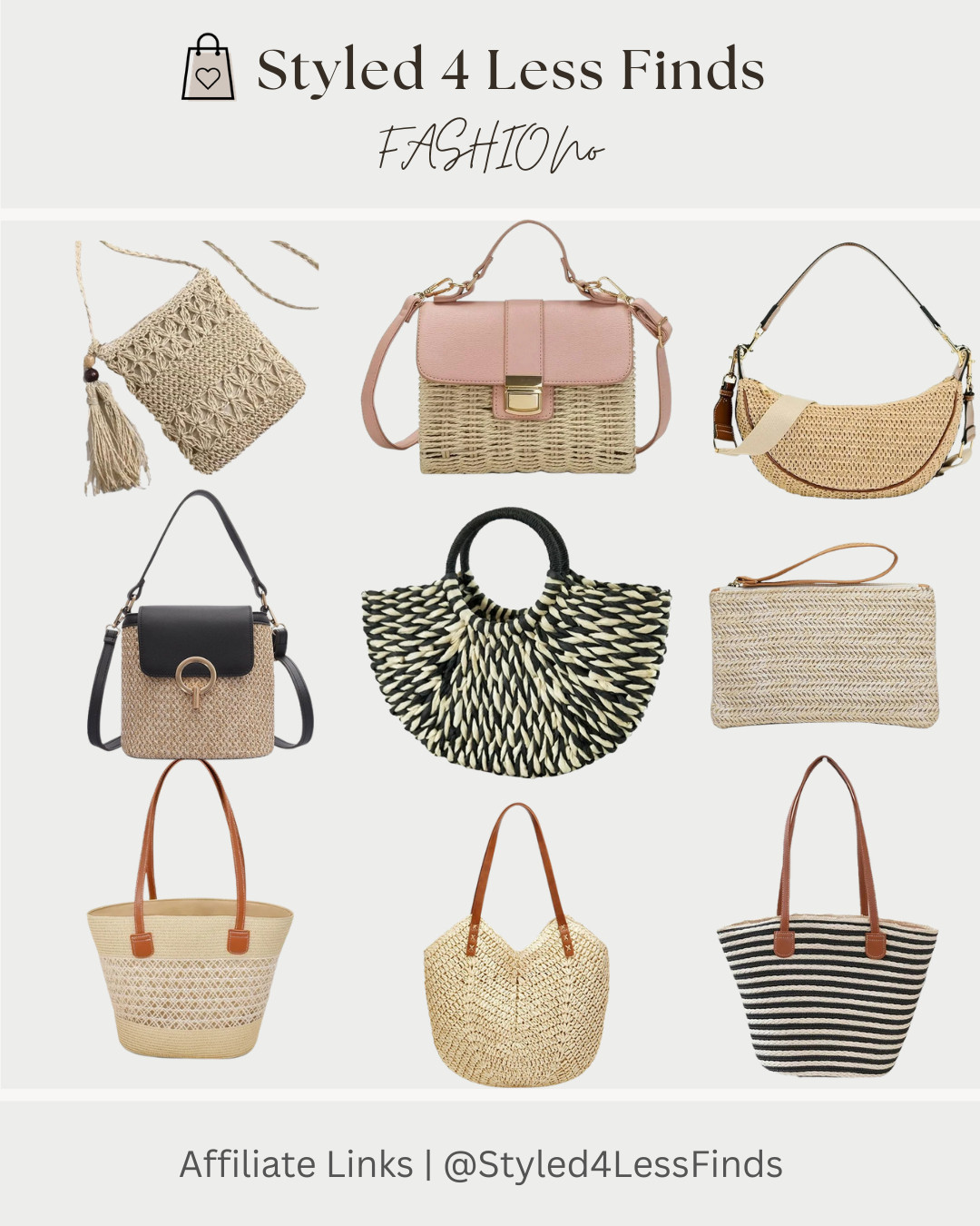 The cutest straw bags for summer — all under $40 🤎 These are the kinds of pieces that instantly make an outfit feel vacation-ready, even if you’re just heading out for coffee or running errands.

From chic crossbodies to roomy beach totes, a straw bag is one of those effortless accessories that works with everything in your closet.

✨ Style Tip:
Pair a straw bag with simple basics—think white denim, a breezy linen dress, or a classic tee and sandals. The natural texture adds that relaxed, coastal vibe that makes even the simplest outfit look styled.

All links are in bio, in stories for 24 hours, or saved in Summer Fashion Finds highlights. 

 #LTKcanada #LTKsummer #LTKstyletip
